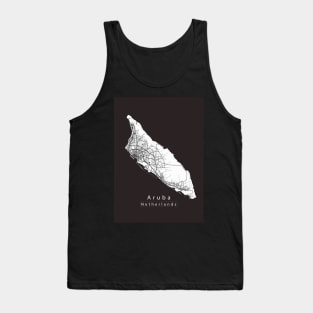 Aruba Netherlands Island Map Tank Top